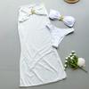 OFTBUY 2025 New Summer Sexy Solid Long Dress Swimsuit Women 3 Pieces Bikini Set Bra Plain Beach Swimwear Female