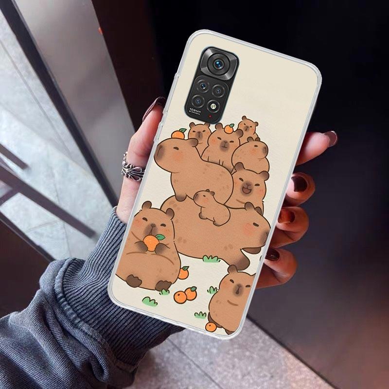 Funny Capybara Cartoon Animal Phone Case For Xiaomi Redmi Note 15 14 14S 13 12S 12 Pro Plus 11S 11 10S 10 4G Cover 11E 11T 5G Pr