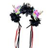 Halloween Colorful Flower Skeleton Hand Skull Headband Resin Party Hair Accessory For Adults Kids Costume Party Decoration