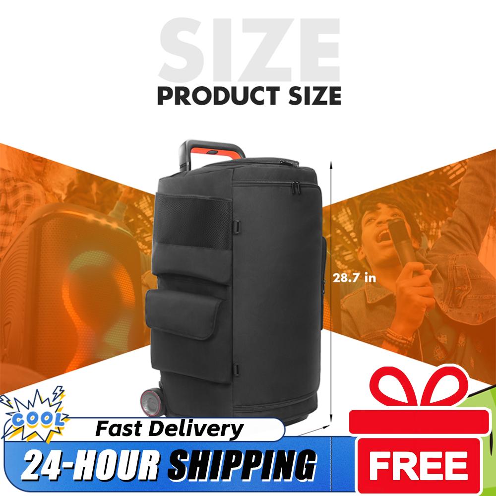 Portable Speaker Carrying Case with Mic Pocket for JBL PARTYBOX 520 Party Speaker Storage Bag Waterproof Travel Protective Cover