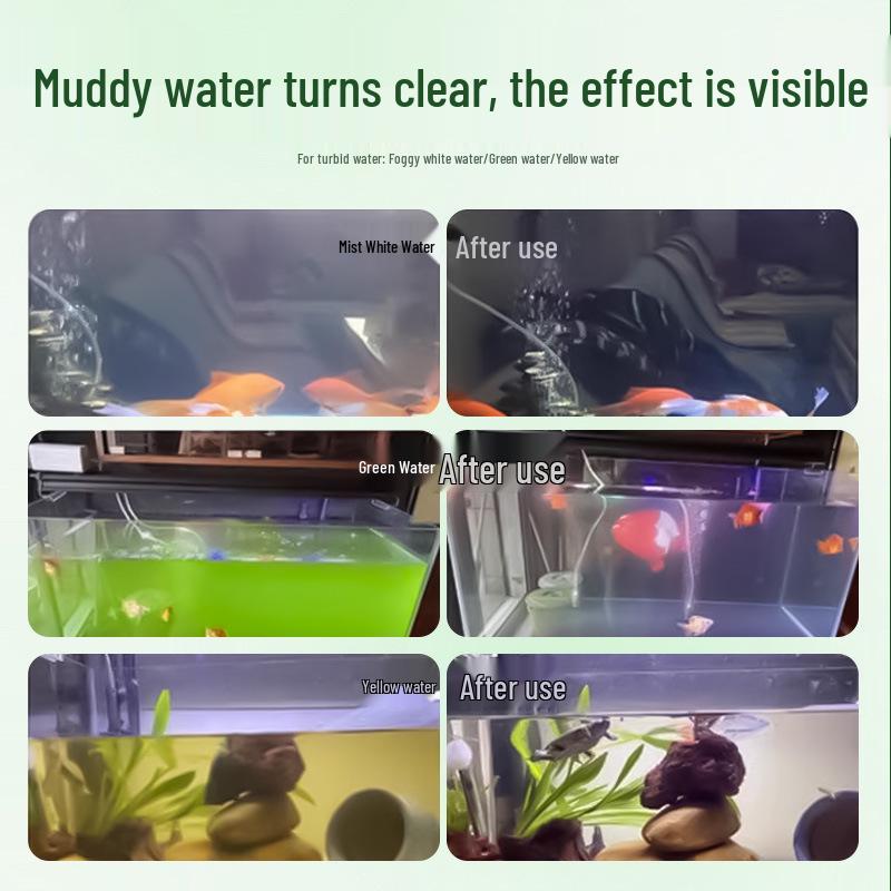 Aquarium Water Purification Tablets - Safe for Fish, Removes Algae, Clears Yellow & Green Water, Enhances Water Quality