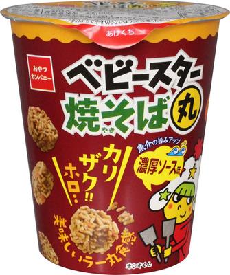 Oyatsu Company Baby Star Yakisoba Maru Saucengeschmack 59 g x 12 Stück, leicht zu pflückender, reichhaltiger Snack [Offiziell] (Bissbecher, hoch, Essen)