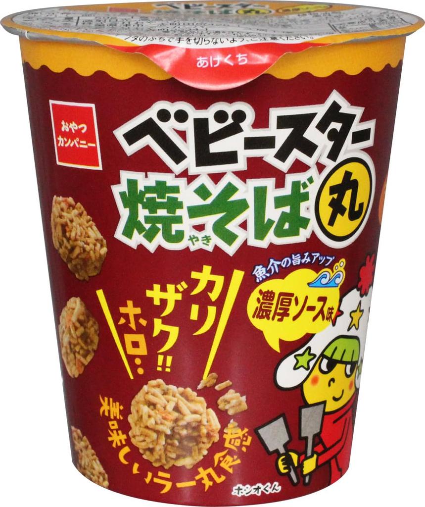 Oyatsu Company Baby Star Yakisoba Round Sauce Flavor 59g x 12 pieces easy to pick rich [Official] (Bite-sized cup, up, snack)
