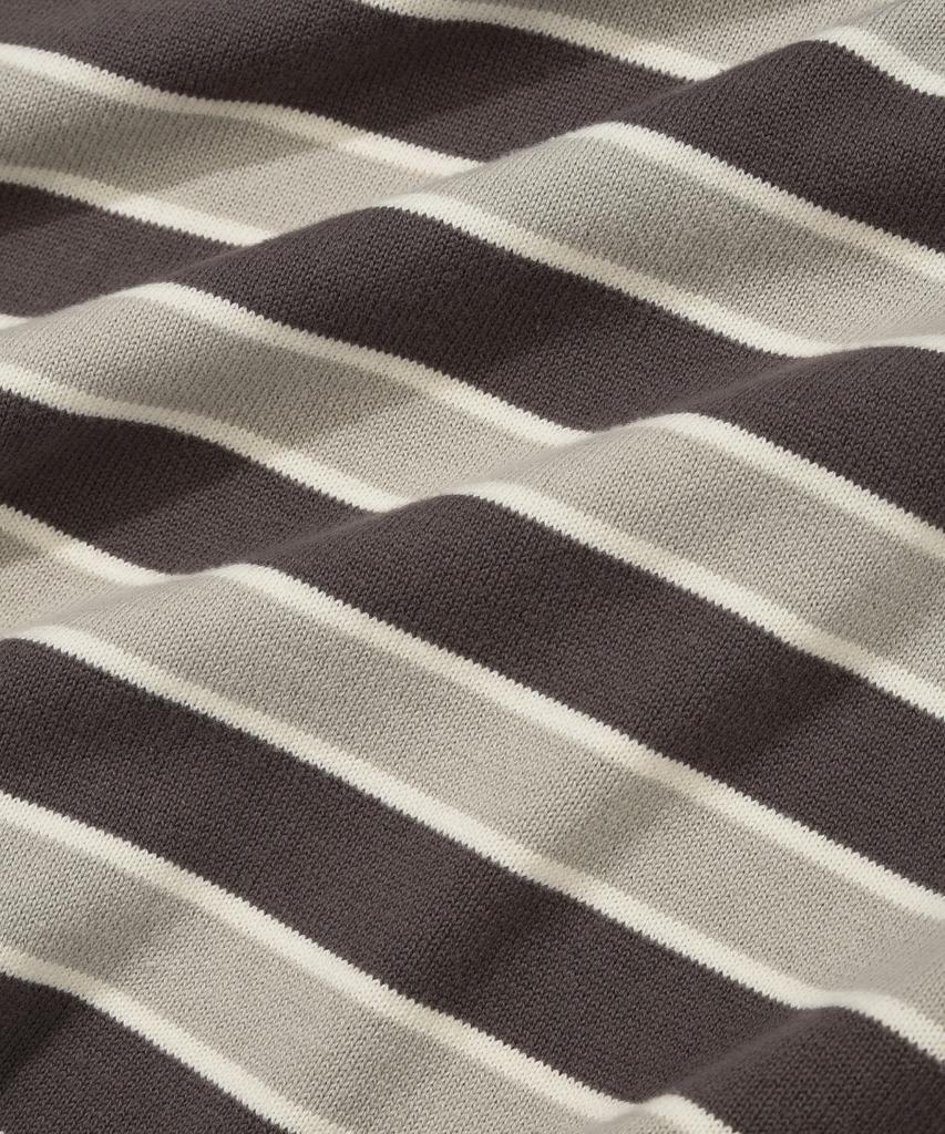 COVERNAT Striped Collar Knit Gray