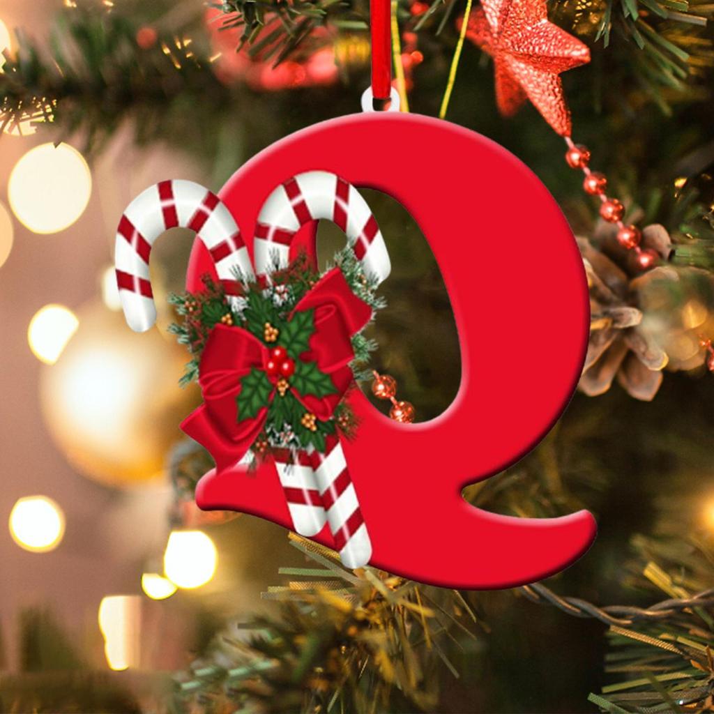 Alphabet-Christbaumschmuck für Feiertagsdekoration und Feiern