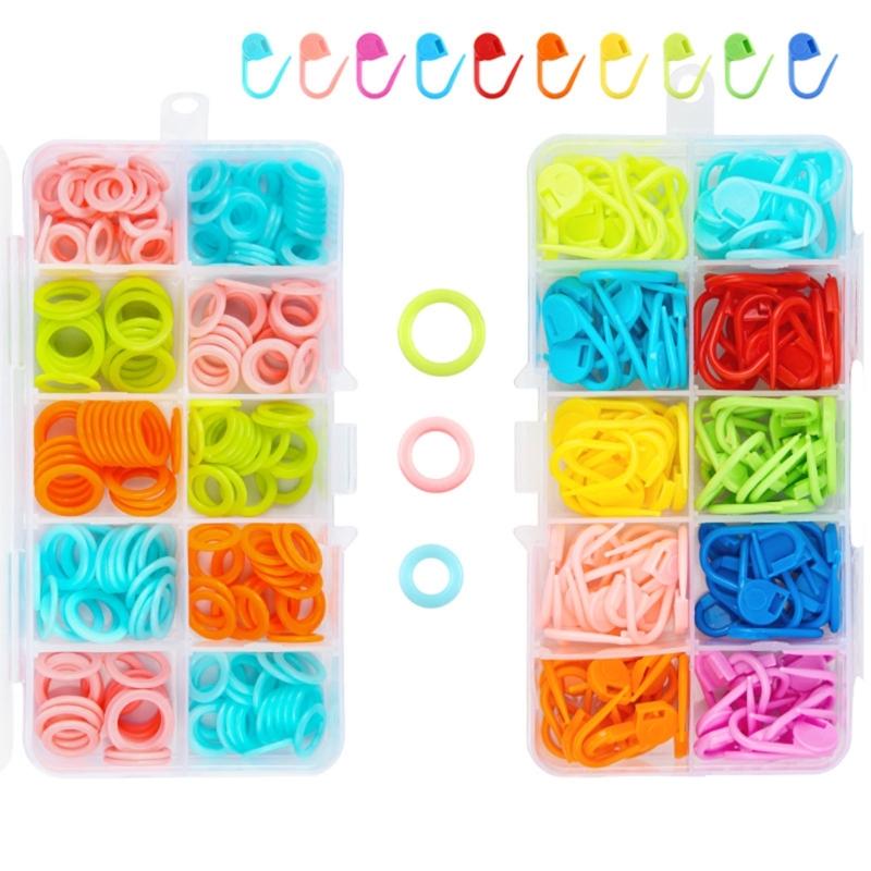 5 Box Crochet Rings Stitching Markers Knitting Markers Locking Stitching Markers Knitting Tool for Knitting Crocheting