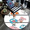 Gumball Cartoon pattern round rug,Carpet Rug for Living Room Bedroom Playroom ,Non-slip Floor Mat,Holiday Gifts and Birthday Gifts.