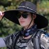 Sommer Großer Sonnenhut Herren Damen Atmungsaktive Angelkappen Sonne UV-Schutz Netz Fischerhut Wandern Outdoor Strandkappe