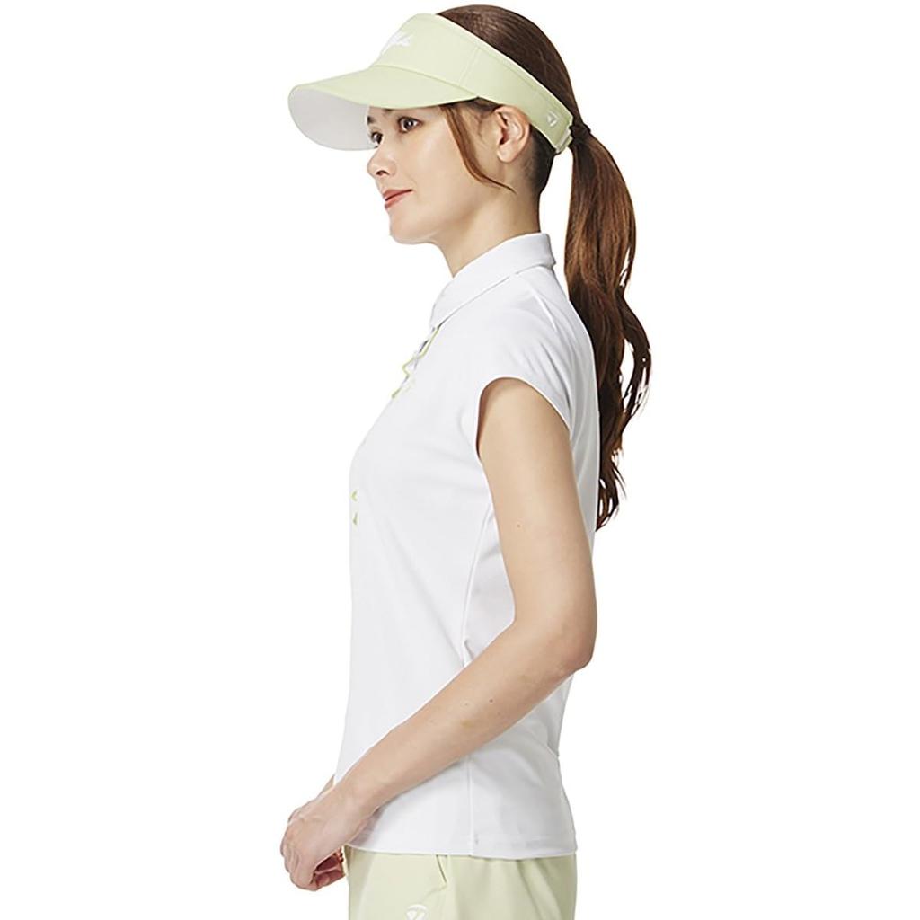 TaylorMade T-ICE Frilled C/S Polo Shirt, White, Size L, Women's, 2025SS UN696
