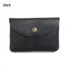 Top Grain Leather Snap Closure Coin Purse & ID Holder, Mini Lychee Pattern Card Holder for Men & Women