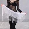 Triangle Belly Dance Hip Scarf Shining Tassel Hip Wraps Waist Chain Belt  Oriental Dancer Wear Show
