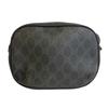 GUCCI 066 Old Gucci pochette Shelly line GG pattern leather Shoulder Bag gray leather Women Used