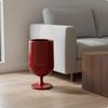 Kelchglas Mülleimer NoBend Design Druckdeckel Hoher Ständer Stiel Müllbehälter für Wohnzimmer