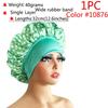 1 Stück Damen Satin Bonnet Elastisches breites Band Nachtschlafmütze Haarausfall-Abdeckung Kopfwickel Lockiges Federndes Haar Schönheit Chemo Cap Pflege
