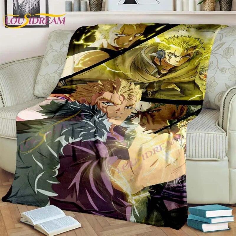 Fairy Tail Blanket Anime Blanket Natsu Blanket 3D Cartoon Covered Blanket Flannel for Bedding Children Room Decor Warm Blanket