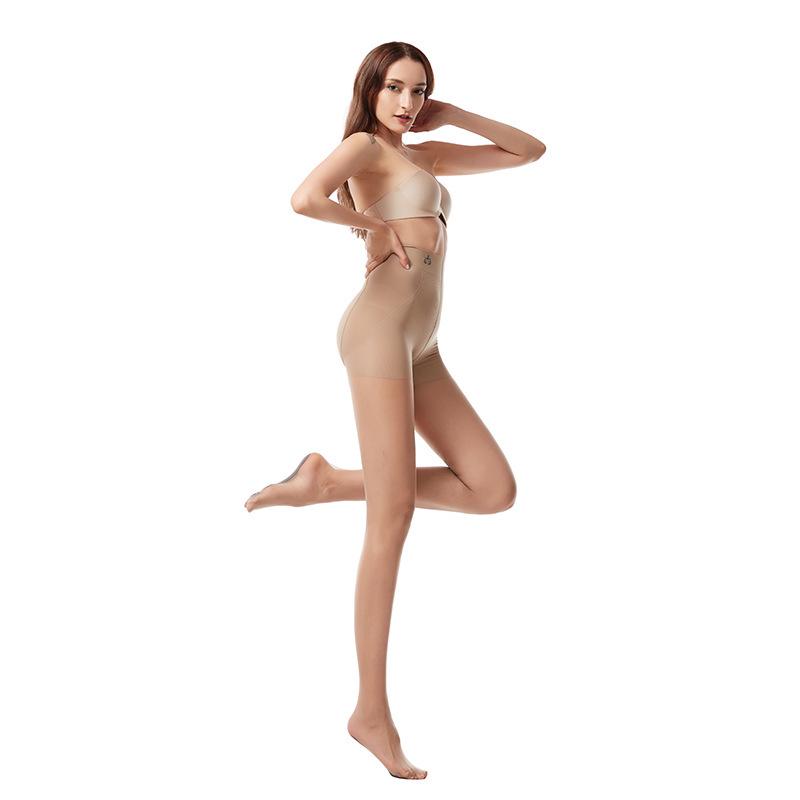 Spring Women's Ultra-Thin Black Pantyhose: Abdomen & Hip Lifting, Foot Massage, Cuttable, Sun Protection, Skin Care Socks.