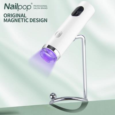 Mini-UV-LED-Nagellampe, Handgerät mit Ständer und Soft Stamper, tragbarer Nageltrockner, wiederaufladbar, USB, kabellos, für schnelles Trocknen