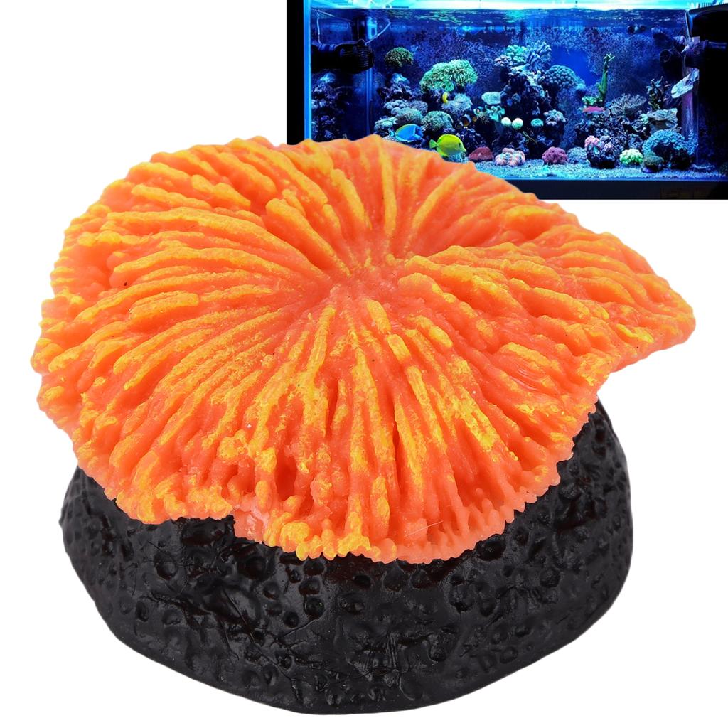 Landscaping Aquarium Decoration Artificial Sawgrass Decoration for Fish Tank and AquariumOrange