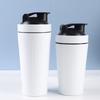 500ML/750ML Edelstahl Protein Pulver Shaker Flasche mit Stahlkugel und Skala Auslaufsicher Fitnessstudio Fitness Sport Molke Shakes Cu