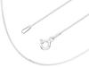 Long Silver Women's Necklace With Amber Large Cat Silver Amber 60 Cm