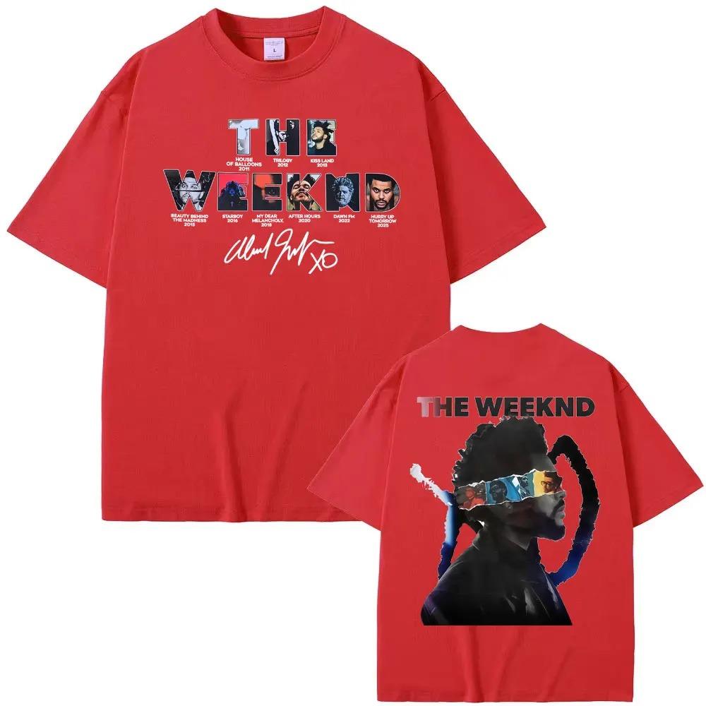 

RB Pop Hip Hop Singer The Weeknd After Hours Til Dawn 2026 European Tour TShirt Mens Hip Hop Classic Oversized HighQuality S