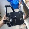 Bag Retro Soft Cowhide Lychee Pattern Portable Shoulder Crossbody Macaron