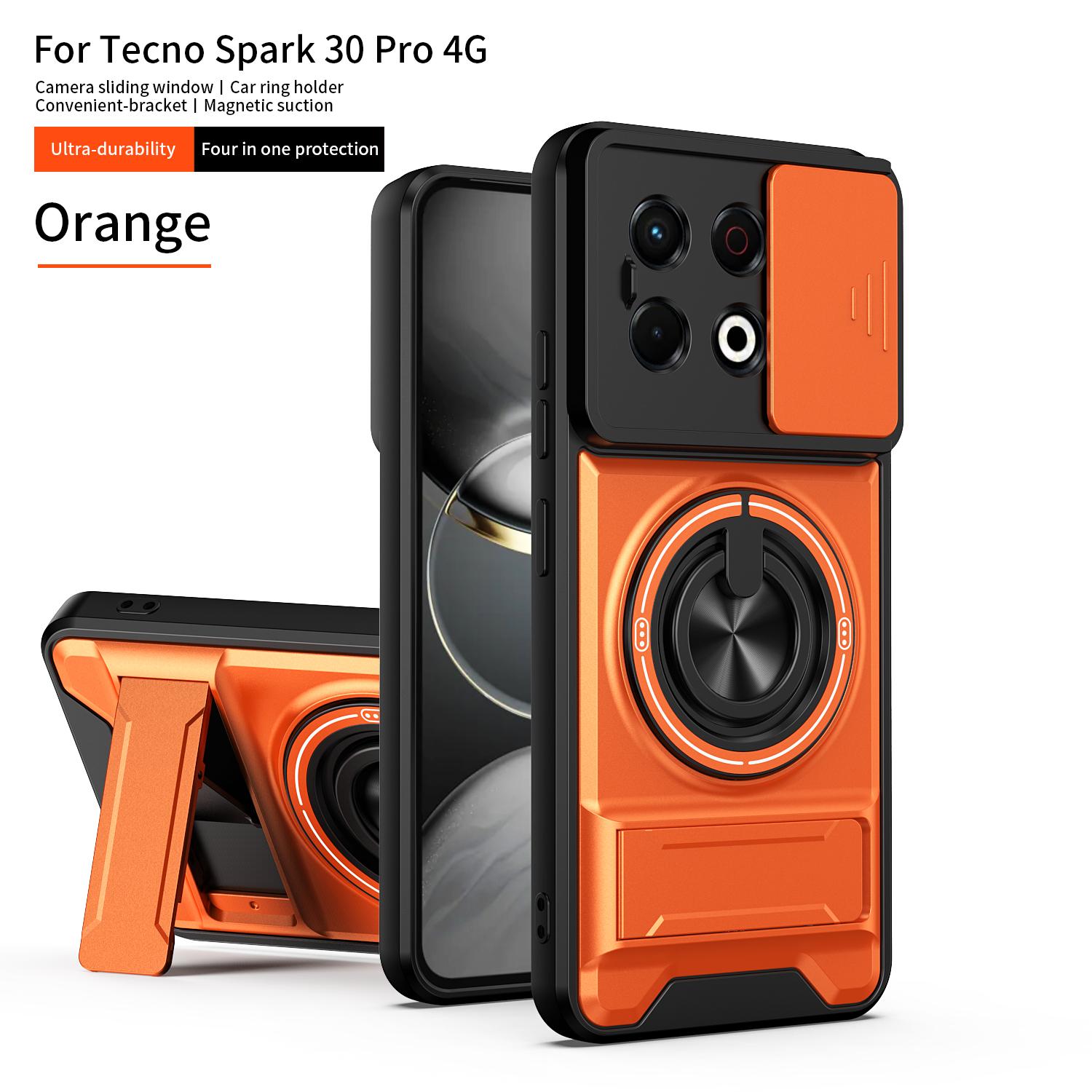 

For Tecno Spark 30 Pro Case Tecno Spark 30 Pro 4G Cover Magsafe Magnetic Fold Holder Military Armor Camera Protection Cover Spark 30 Pro 4G