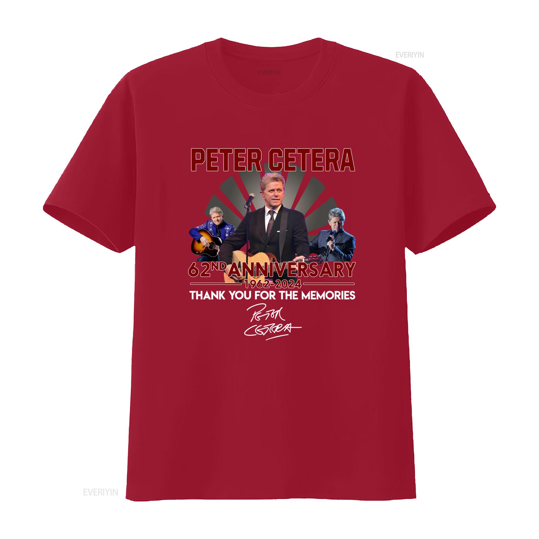 

Chicago Band PETER CETERA 62ND ANNIVERSARY 1962 2024 Thank You For The Memories Black Fan T Shirt AL125 vintage Washed S