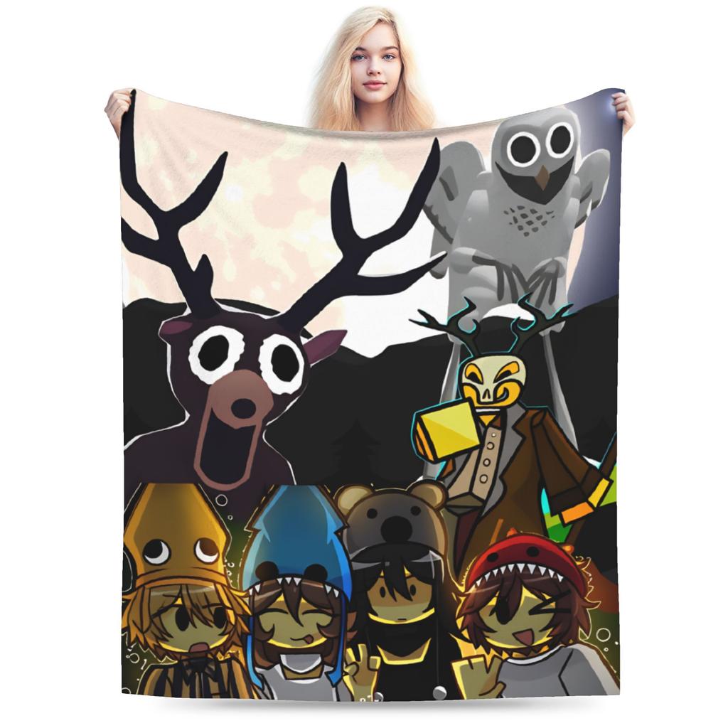 Warm Blankets Students Decorative 99 Nights in the Forest Survival Games Throw Blanket For Home Decor Trend Sofa Bed Cover
