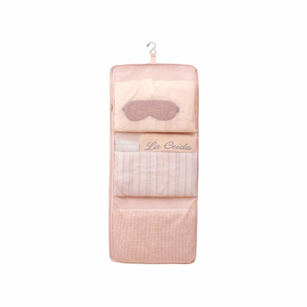Foldable Hanging Clothes Organizer Mesh Pockets Wardrobe Organizer Closet Organization