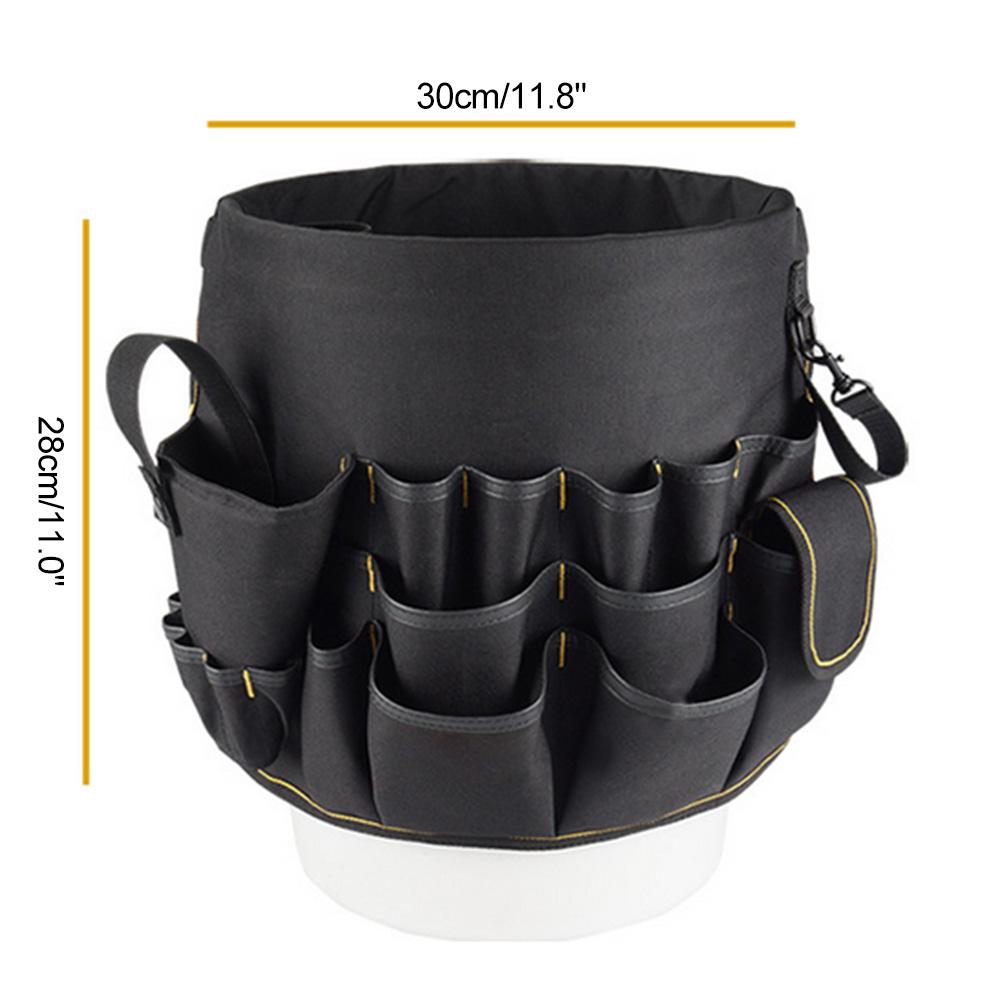 Heavy Duty Gardening Tool Bucket Organizer Gardening Tool Kit Holder with 56 Pockets for Garden