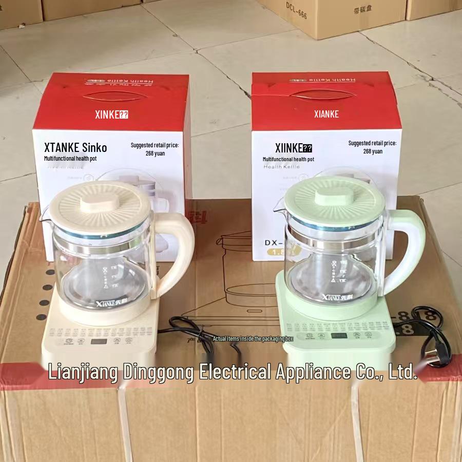 Chigo Semi-Automatic Insulated Glass Teapot for Brewing Black Tea