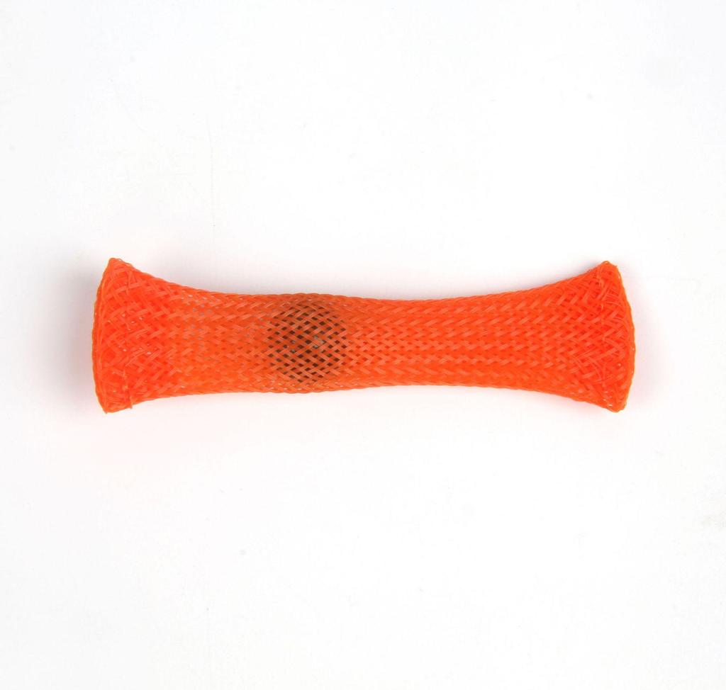 Colorful Beaded Stress Relief Fidget Toy - Woven Net Tube with Marble