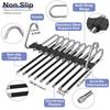 5 Grids and 9 Grids Stainless Steel Folding Pants Hanger – Multi-Layer Magic Clips & Retractable Space-Saving Organizer