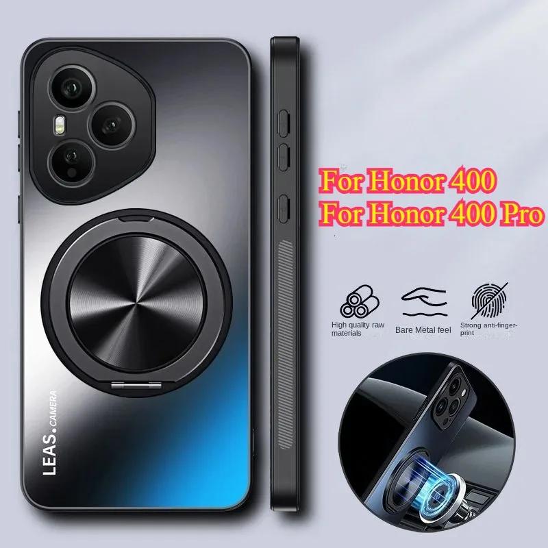 For Honor 400 Pro Magnetic Ring Holder Cover for Honor 400 Lite 400pro 200 Lite Smart Shockproof Matte Bumper Shockproof Kickstand Back Cases