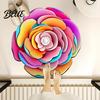 Realistic Decorative Rug Shape Entrance Absorbent Non-Slip Bath Mat 3D Flower Floor Three-dimensional for Living