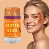 Halloween Glitter Stick  Natural Shimmer for Face and Body, Orange