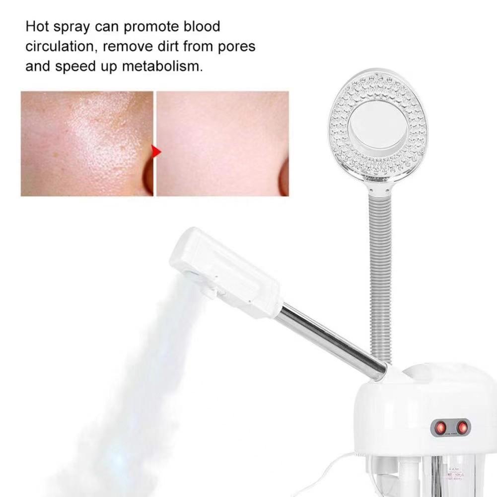 2 In 1 Facial Steamer LED 5X Magnifying Floor Lamp Machine Professional Spa Humidifier Beauty Facial Clean Skin Care Tool