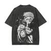 Jujutsu Kaisen Ryomen Sukuna T-Shirt Herren Yuji Itadori Grafik-T-Shirt Vintage Gewaschen Polyester Anime Streetwear Kleidung 2026 Sommer