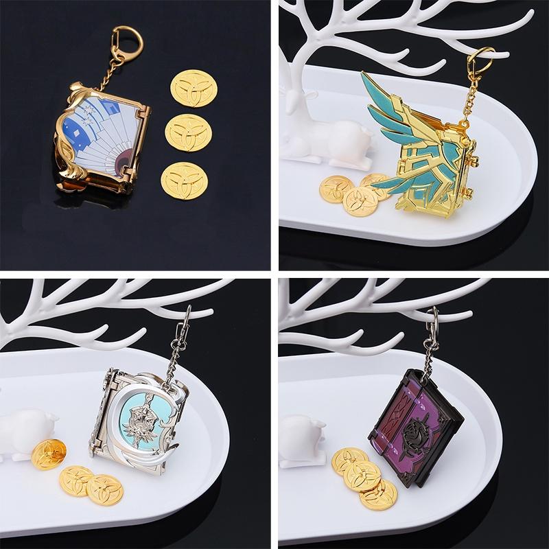 Genshin Impact Schlüsselanhänger Jean Gunnhildr Ganyu Keqing Barbara Gunnhildr Hochwertiger Zinklegierungs-Schlüsselanhänger