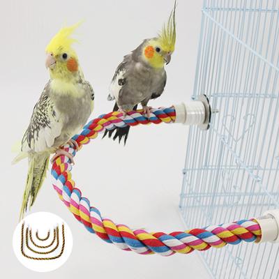 Eye-catching Anti-fade Paw Grinding Recreational Pet Bird Perch Stand for Budgies Bird Chew Toy