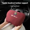 For Alfa Romeo Car Neck Pillow Head Support Pad Driver Seat Headrest Waist Support Mat 159 Giulietta Giulia 147 Mito 156 159 166
