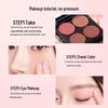 Mingxi Zhi Four-Color Nude Makeup Blush & Contour Palette - Multi-Use Low Saturation Cream for Blush, Contour, and Eyeshadow.