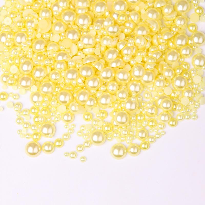3-10Mm Perle Semi-Rotunde Mixte 5400 Buc Pungă Abs Evidențiere Perlă Plată Bricolaj Accesorii Îmbrăcăminte