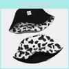 Cotton Cow Pattern Print Sun Hat For Men And Women With Wide Brim And Face Smile Print Summer Fashion Accessory