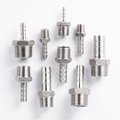 1Pcs 304 Stainless Steel BSPT 1/8" 3/8" 1/2" 1/4" Male Thread Barb Pipe Fittings Hose Connectors 6mm To 12mm for PU PE Tube