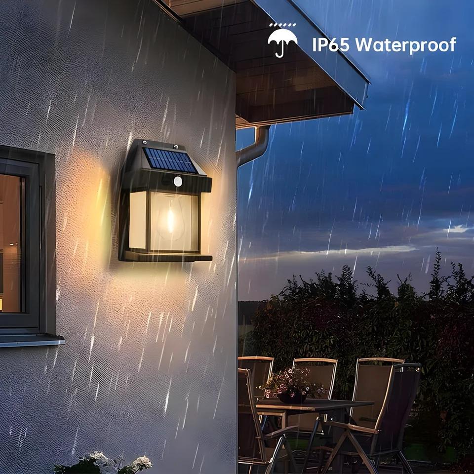 LED Solar Wall Lamp Household Garden Tungsten Lamp Outdoor Waterproof Wall Light with Motion Sensor Villa Lighting Night Light