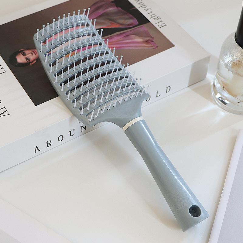 Black and Gold Anti-Static Hair Brush Set with Massage Function for Curly Hair Care