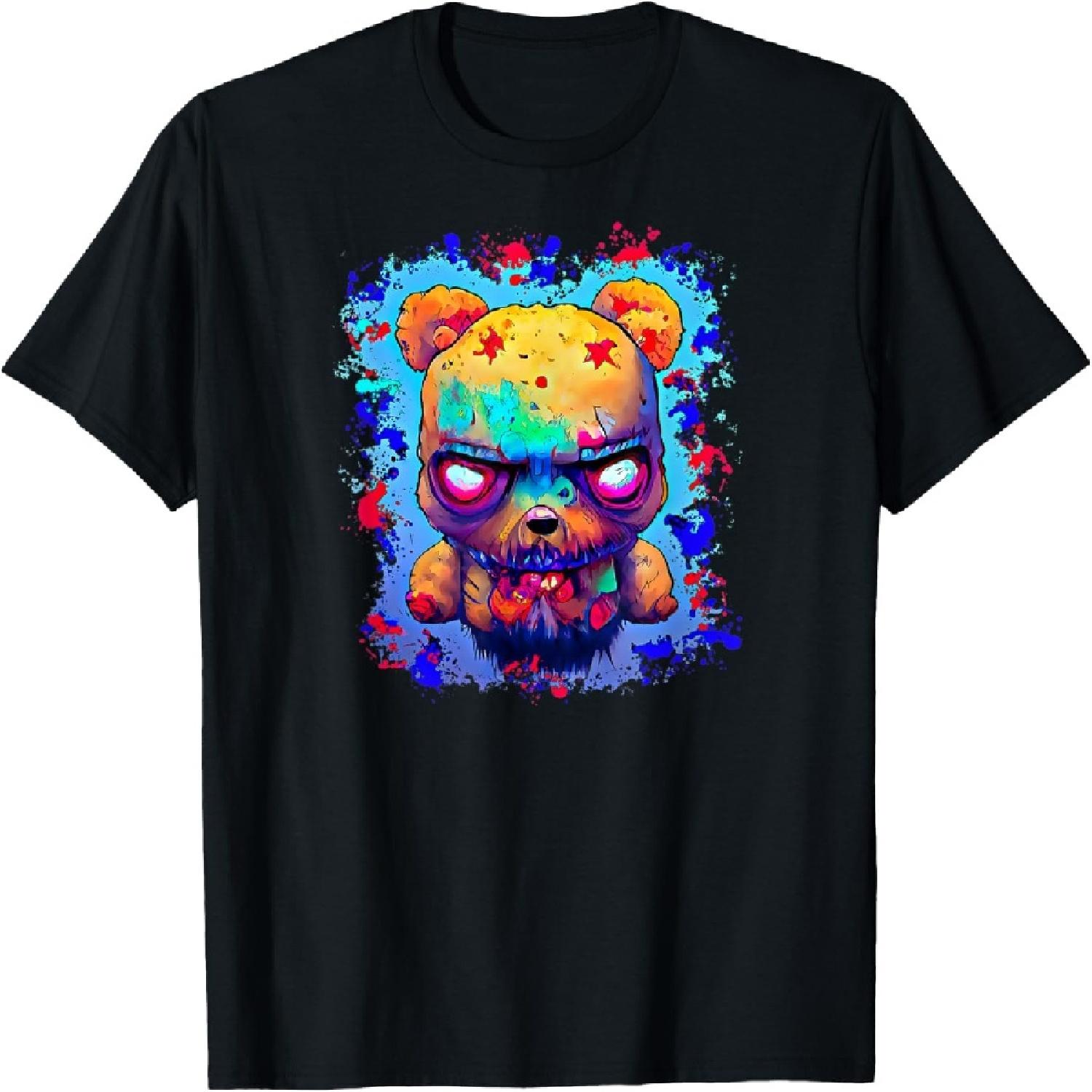 Zombear design abstract graffiti zombie bear style comic T-Shirt XXXXXL разноцветный