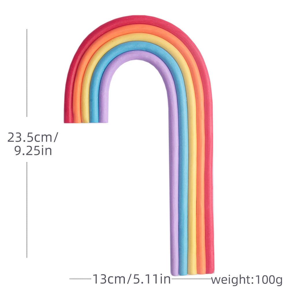 3D Pottery Rainbow Cake Toppers Colorful Cake Decor for Wedding Baby Shower Girls Boys Rainbow Theme Birthday Party Supplies